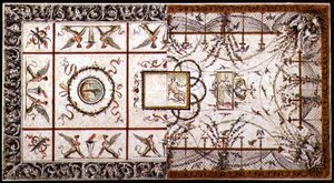 ネオクラシック様式の天井の代替デザイン、1800年頃（紙にペンとインク、水彩画） 作： Italian School