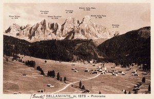 ベラモンテ、プレダッツォの集落、絵葉書、トレンティーノ＝アルト・アディジェ、イタリア、20世紀 作： Italian School