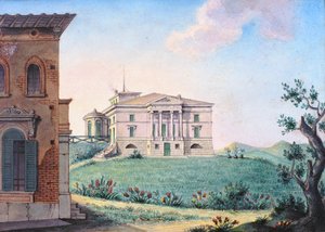 Belpoggio、Villa Baciocchi、ボローニャ 作： Italian School