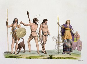 英国人、カレドニア人、ボアディシア女王、The History of the Nations（アクアチント）のプレート4