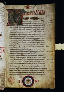 CAESAR Gaius Julius: "Commentarii de Bello Gallico "の1ページ。 作： Italian School