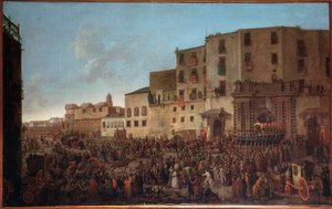 イタリア・ナポリのカーニバル（イタリア・ナポリのカーニバル） 匿名画 作： Italian School