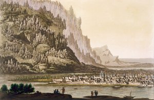シベリア東部、レナ川沿いのヤクーツク市、1820年代〜30年代 作： Italian School