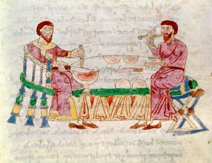 Codex 132 Livre 22 Chap.1 The Meal、De Universo、Rabanus Maurus（c.780-856）1023 作： Italian School