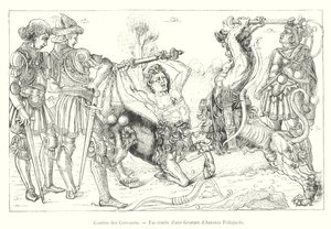 ケンタウロスの戦い」アントニオ・ポラジョロの版画の複製 作： Italian School