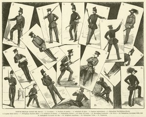 1848-49年のヴェネツィアの軍服（エングレービング 作： Italian School