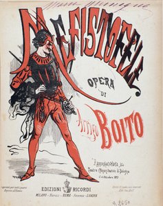 Arrigo（Enrico）BoitoによるMefistofeleオペラの楽譜の表紙