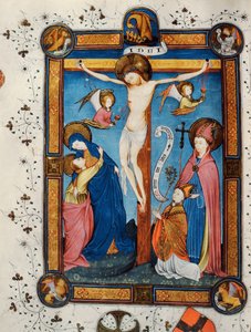 磔刑、マスター・パンクラティーノのミサ典書からのイラスト、c. 1430 (ベラム) 作： Italian School
