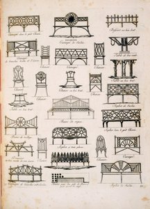 JG GrohmannによるA Compendium of Drawingsのガーデンシートのデザイン、1805年発行 作： Italian School