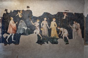 フレスコ画の詳細、カメラ ピンタ (塗装された部屋) 作： Italian School