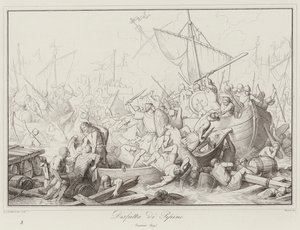 ピピンの敗北, 809 (Engraving) 作： Italian School
