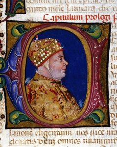 ドージェのアントニオ・ヴェニエ、1382年の照明付き肖像画。 作： Italian School