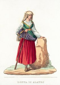 ドナ・ディ・アラトリ（彩色済み彫刻 作： Italian School