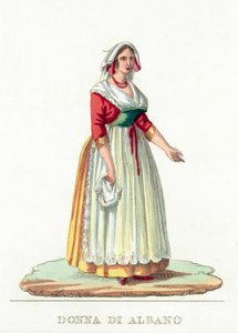 ドナ・ディ・アルバーノ（彩色済み彫刻 作： Italian School