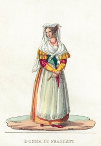 ドナ・ディ・フラスカティ（彩色済み彫刻 作： Italian School