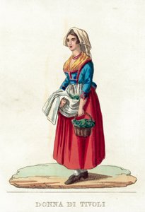 ドナ・ディ・チボリ（彩色済み彫刻 作： Italian School