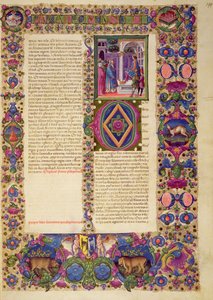 Fol.179r ボルソ デステ聖書の年代記の書。 Vol 1 (ベラム)