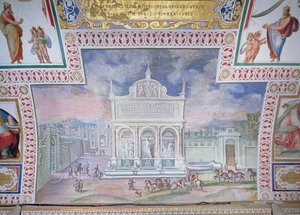 モーゼの泉、サンベルナルド広場、ローマ 作： Italian School
