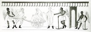 枢機卿の洞窟の柱のフリーズ 作： Italian School