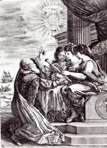 1656年にボローニャで出版されたガリレオガリレイの作品の最前線 作： Italian School