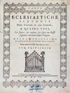 AdrianoBanchieriによる「 "Frenchsongs"」のConcerto5の音楽スコアの最前線 作： Italian School