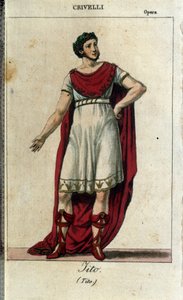 ヴォルフガング・アマデウス・モーツァルト（1756-1791）の「ティトーのクレマンス」でティトー役を演じたガエターノ・クリヴェッリ（1768-1836）は、1819年にミラノ・スカラ座で上演された。 作： Italian School