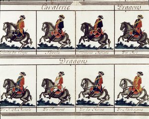 1780年、サルデーニャ王ヴィクトル・アメデー3世（ヴィットリオ・アメデーオ・ディ・サヴォイア）の軍勢の総表 詳細 - ミラノ・リソルジメント博物館 作： Italian School