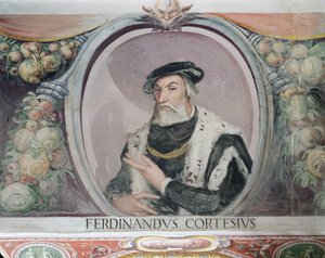 エルナンコルテス、サラデルマッパモンド 作： Italian School