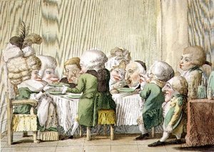 イル・プランツォ（昼食）」18世紀半ば、フィレンツェのパブ（カラーリトグラフ） 作： Italian School