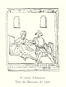 1492年のボッカッチョの版画「Il conte d