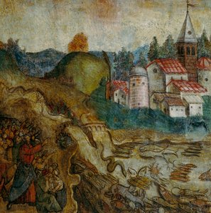 海が乾く、ヨハネの黙示録の詳細 作： Italian School