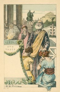ヘンリク・シエンキェヴィッチの小説『Quo Vadis』の挿絵（カラーリトグラフ）