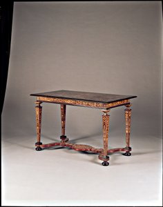 象眼細工のテーブル、ローマ、1730年頃 作： Italian School