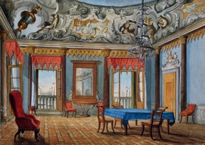 ヴェネツィアの宮殿の内部 作： Italian School