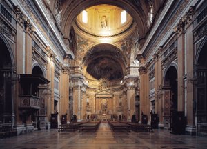 ローマのゲス教会の内観（1568年頃）（Interior view of Chiesa del Gesu in Rome, italy 作： Italian School