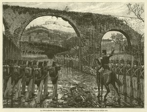 1844年7月25日にコセンツァで行われたバンディエラ兄弟とその同志たちの銃撃戦(エングレーヴィング) 作： Italian School