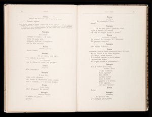 ジャコモ・プッチーニ作曲「トスカ」リブレット、リコルディ版、イタリア 作： Italian School