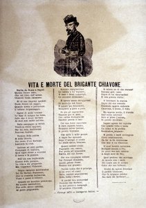 Chiavoneの強盗を題材にした人気曲の歌詞 作： Italian School