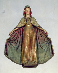 慈悲のマドンナ（塗装木材）