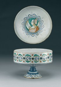 マジョリカカップ、デルータ、1520年頃（セラミック） 作： Italian School