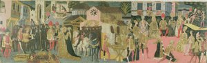 カッソーネのパネルに描かれた結婚の儀式、フィレンツェの学校、1430年頃 作： Italian School