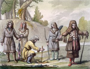 ロシア極東のカムチャッカ半島の男性、1820年代〜30年代 作： Italian School