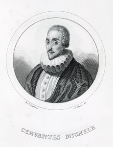 ミゲル・デ・セルバンテス、スペインの作家（1547～1616）。 作： Italian School