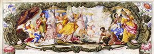 モーセ、アーロン、イスラエルの子供たち、荒野に集まるマンナ、1600〜1630年頃 作： Italian School