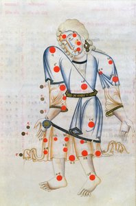 Ms.1036 Liber de stellis fixarumからの乙女座の星座、Abr ar-Rahman Al Sufi（903-986 AD）によるThe Book of Fixed Starsのラテン語訳 作： Italian School