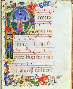 Ms 577 f.1 Bartolomeo di Fruosino (1366-1441) 1421 (vellum) によって照らされた「Messale di Sant