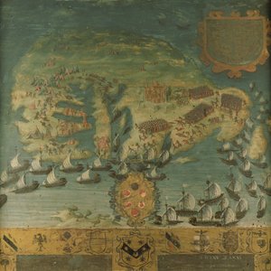 マルタ（ビッチェルナ）でのドンガルシアデトレドの海軍勝利、1565 作： Italian School
