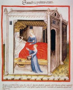 健康的なTacuinumからの新しいテイスティング2644 fol.44v大麦スープ 作： Italian School