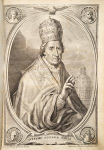 Pope Clement XI, pub.1717年（彫版 作： Italian School