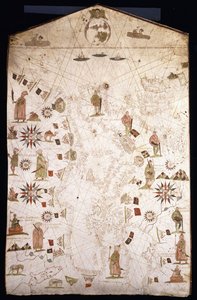 地中海と北ヨーロッパのポルトランチャート、c.1575-1600 作： Italian School